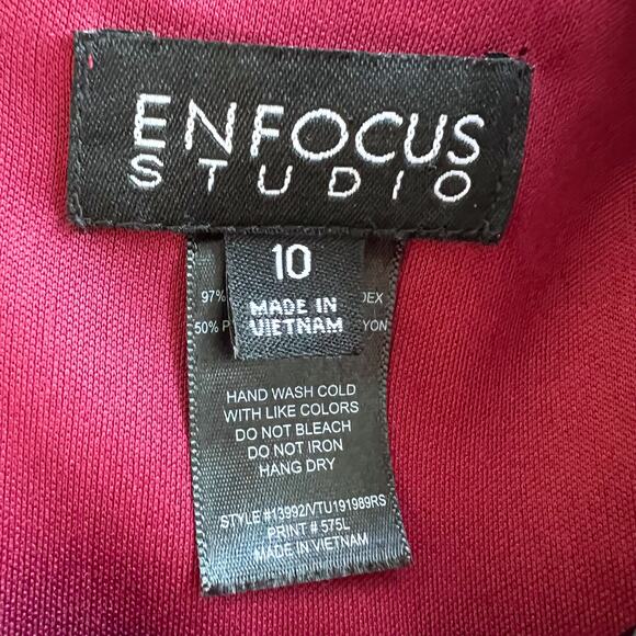 Enfocus Studio Red Velvet Sheath Dress size 10 - Picture 5 of 6
